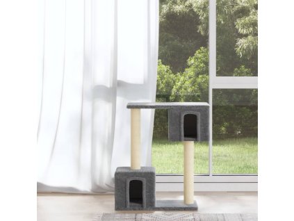 Škrabadlo pro kočky se sisalovými sloupky světle šedé 60 cm 171431
