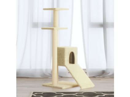 Škrabadlo pro kočky se sisalovými sloupky krémové 92 cm 171512
