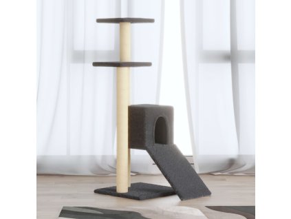 Škrabadlo pro kočky se sisalovými sloupky tmavě šedé 92 cm 171514