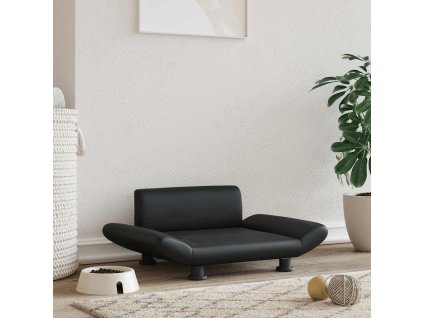 Pelíšek pro psy černý 70 x 45 x 28 cm umělá kůže 172001