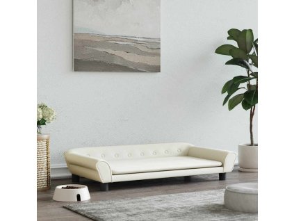 Pelíšek pro psy krémový 100 x 50 x 21 cm samet 172011