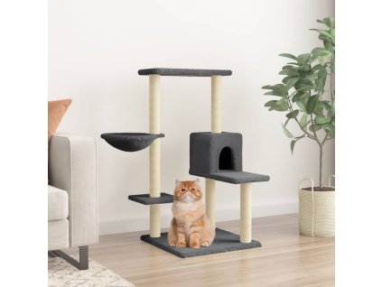 Škrabadlo pro kočky se sisalovými sloupky tmavě šedé 95 cm 172075