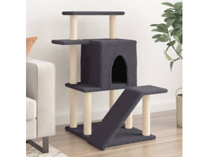 Škrabadlo pro kočky se sisalovými sloupky tmavě šedé 97 cm 172099