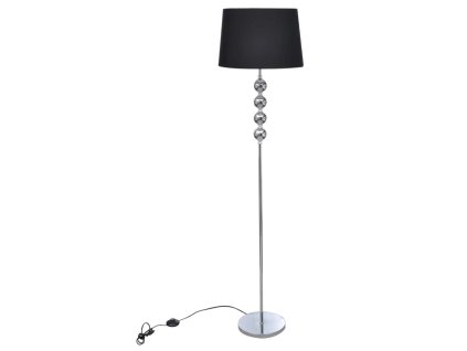 Stojací lampa s vysokým stojanem se 4 ozdobnými kuličkami, černá 240903