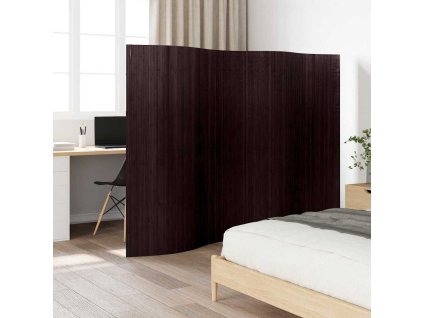 Paraván bambusový tmavě hnědý šířka 250 cm výška 165 cm 241669