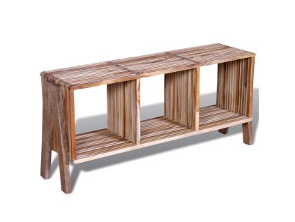 TV stolek se 3 policemi, stohovatelný, recyklovaný teak 241718