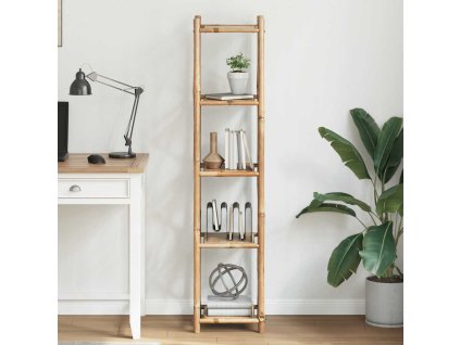 Čtvercový bambusový regál s 5 poličkami 242493