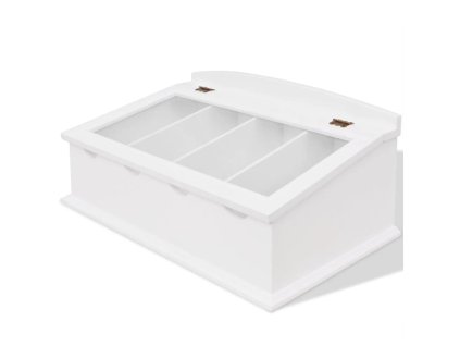 Zásobník na příbory MDF bílý, v barokním stylu 242645