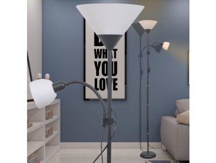 Stojací lampa černá 242733