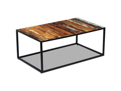 Konferenční stolek masivní pražcové dřevo 100 x 60 x 40 cm 243336