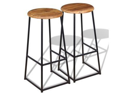Barová stolička 2 ks masivní teak 243459