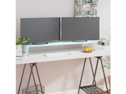 TV stolek / podstavec na monitor sklo zelený 110 x 30 x 13 cm 244148