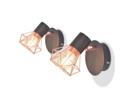 Nástěnné lampy 2 ks 2 LED žárovky se žhavicím vláknem 8 W 244393