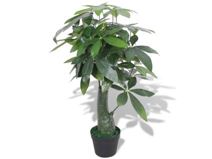 Umělá rostlina pachira s květináčem 85 cm zelená 244448