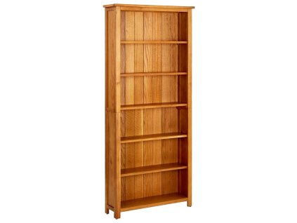 Knihovna se 6 policemi 80 x 22,5 x 180 cm masivní dubové dřevo 244470
