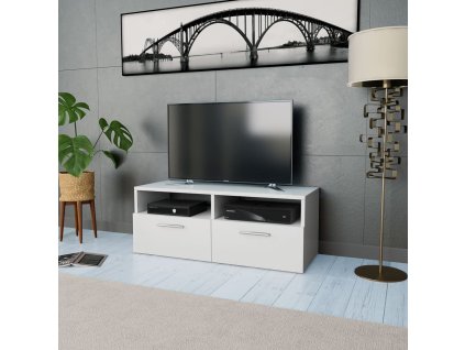 TV stolek kompozitní dřevo 95 x 35 x 36 cm bílý 244867