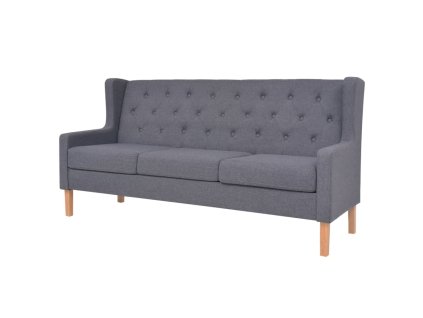 3místná pohovka textil šedá 245454