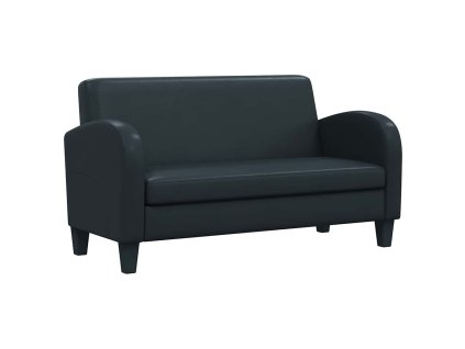 2místná pohovka z umělé kůže černá 245587