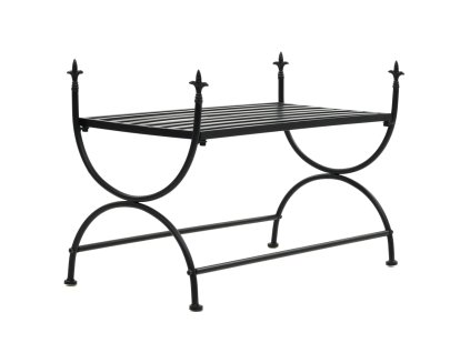 Lavice ve vintage stylu kovová 83 x 42 x 55 cm černá 245940