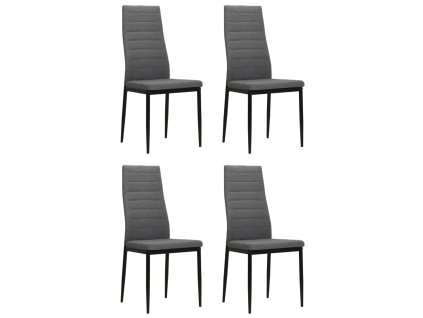 Jídelní židle 4 ks světle šedé textil 246182