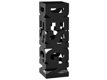 Stojan na deštníky Design ocelový černý 246793