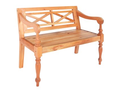 Lavice Batavia 98 cm masivní mahagon světle hnědá 246967