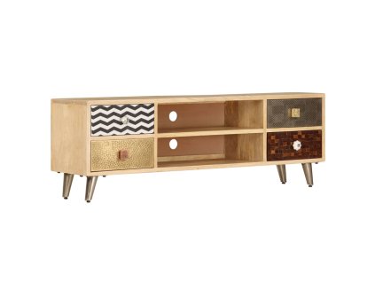 TV stolek 120 x 30 x 40 cm masivní mangovníkové dřevo 247340
