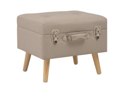 Stolička s úložným prostorem 40 cm béžová textil 247518