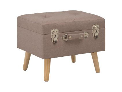 Stolička s úložným prostorem 40 cm hnědá textil 247519
