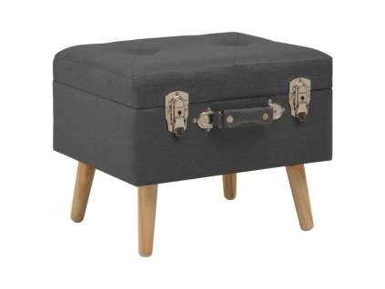Stolička s úložným prostorem 40 cm tmavě šedá textil 247520