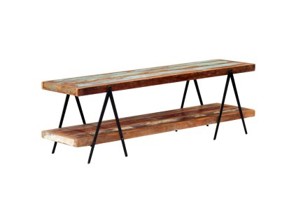 TV stolek 160 x 40 x 50 cm masivní recyklované dřevo 247886