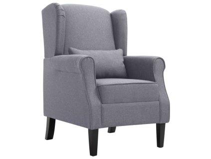 Křeslo tmavě šedé textil 248616