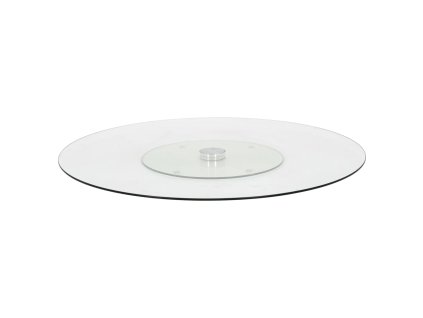 Otočný servírovací tác transparentní 60 cm tvrzené sklo 249498