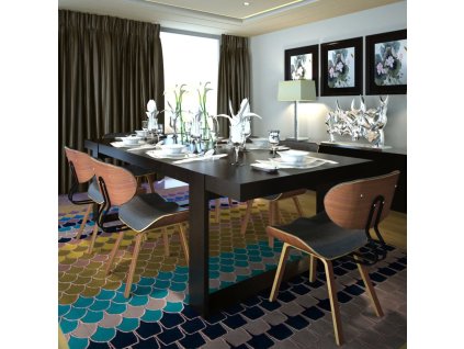 Jídelní židle 6 ks ohýbané dřevo a umělá kůže 270551