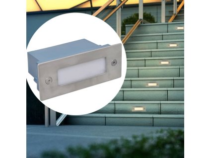 Zápustná LED svítidla pro schody 12 ks 44 x 111 x 56 mm 272496