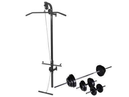 Nástěnná posilovací věž se sadou činek 30,5 kg 275358