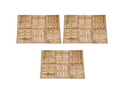 18 ks terasové dlaždice 50 x 50 cm dřevo hnědé 276435