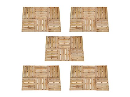 30 ks terasové dlaždice 50 x 50 cm dřevo hnědé 276437