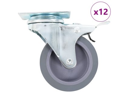 12 ks otočná kolečka 75 mm 277837