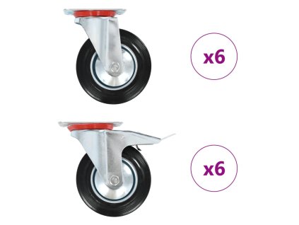 12 ks otočná kolečka 160 mm 278027