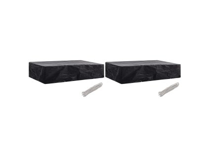 Plachty na opalovací lehátko 2 ks s 8 očky 218 x 77 x 55 cm 279133