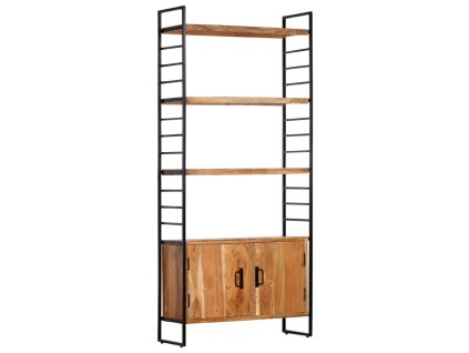 4patrová knihovna 80 x 30 x 180 cm masivní akáciové dřevo 284420