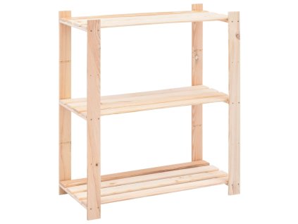 Úložný regál 3 police 80 x 38 x 90 cm masivní borovice 150 kg 286200