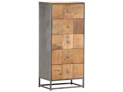 Komoda se zásuvkami 45 x 30 x 100 cm masivní recyklované dřevo 286529