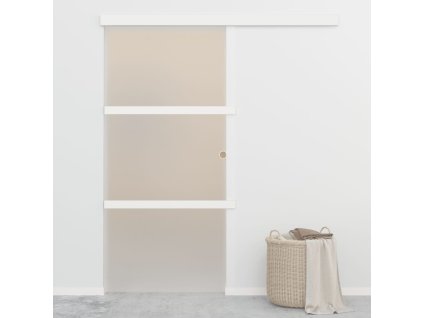 Posuvné dveře s měkkými zarážkami ESG sklo a hliník 90 x 205 cm 288056
