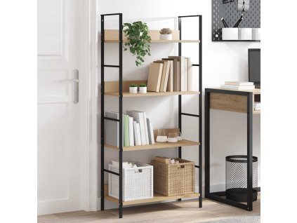 Knihovna se 4 policemi dub 60x27,6x124,5 cm kompozitní dřevo 288223