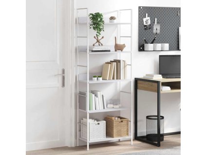Knihovna s 5 policemi bílá 60x27,6x158,5 cm kompozitní dřevo 288228