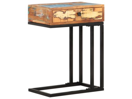 Odkládací stolek tvar U 45x30x61 cm masivní recyklované dřevo 289092