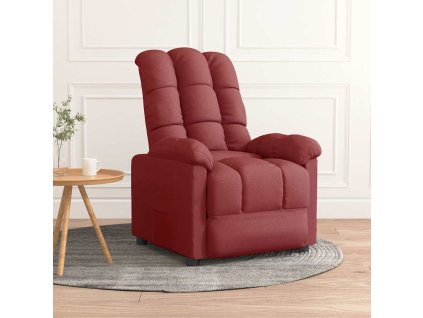 vidaXL Polohovací křeslo vínové textil 289799