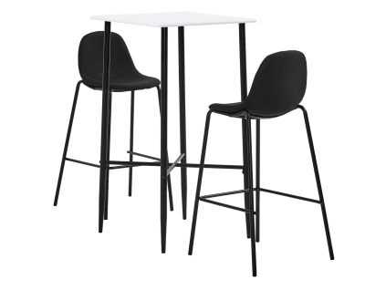 3dílný barový set textil černý 3050016